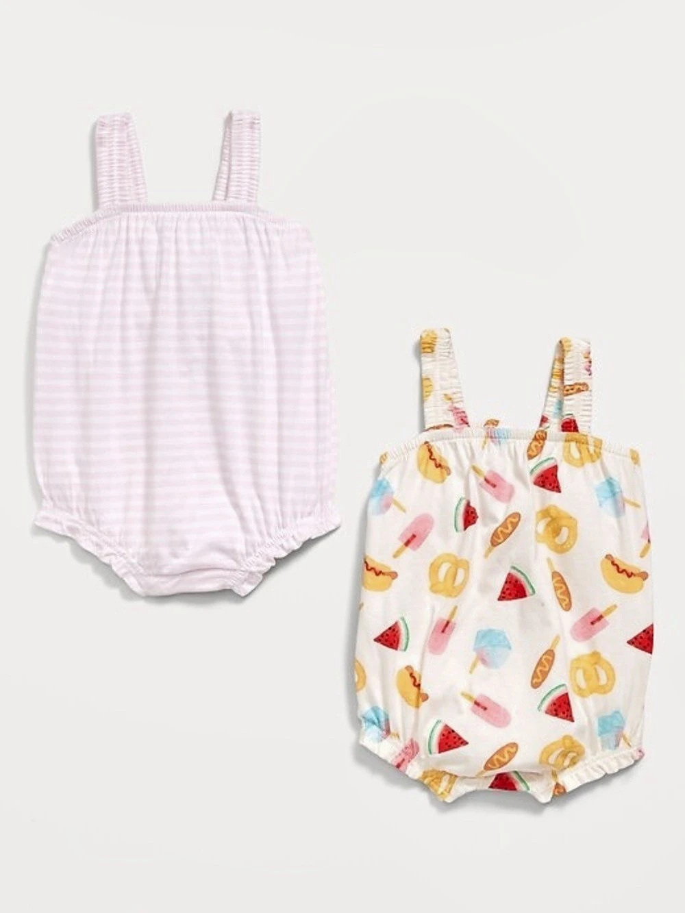 Old Navy Popsicle Watermelon & Pink One-Piece Romper 2 Pack for Baby 0-3 Months